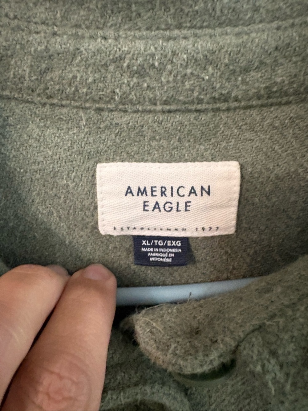 American Eagle oversized fleece cotton shirt - Picture 4 of 6